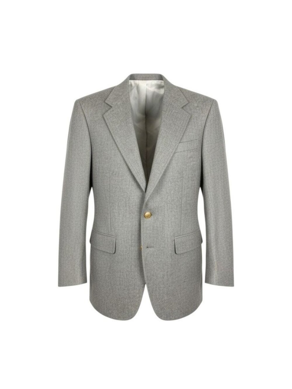 Charing Cross Mens Gray Two-Button Patch Pocket Blazer Jacket 38R